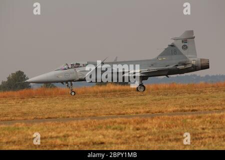 SAAF Saab JAS 39 Gripen Stockfoto