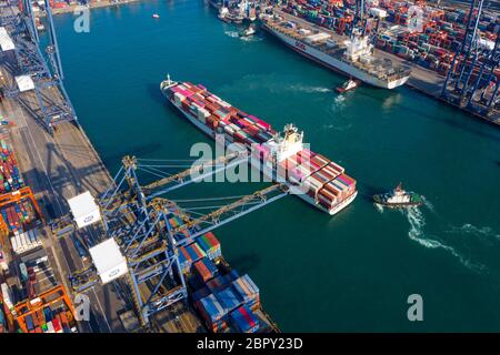 Kwai Tsing, Hongkong, 14. Februar 2019:- Kwai Tsing Container Terminals Stockfoto