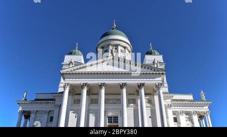 Kathedrale von Helsinki und Aleksander II, Helsinki, Finnland Stockfoto