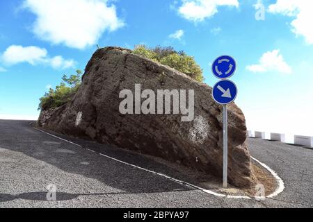 Bandama Krater ist ein erloschener Vulkan auf Gran Canaria Stockfoto