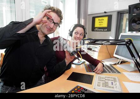 Radio Köln - der deutsche Stand-Up-Comedian und Schauspieler Paul Panzer im Radio Köln Studio Stockfoto