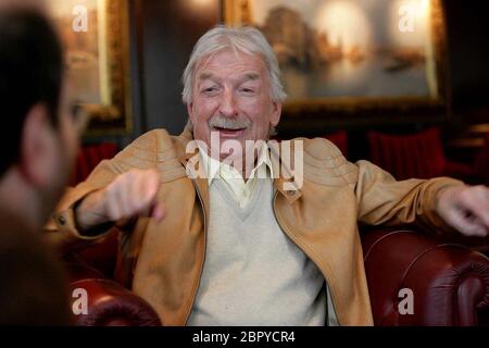 James Last / Interview - der deutsche Bandleader, Komponist, Arrangeur und Musikproduzent James Last im Interview. Stockfoto