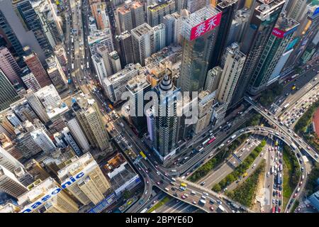 Causeway Bay, Hongkong 22. Februar 2019: Hongkong City Stockfoto