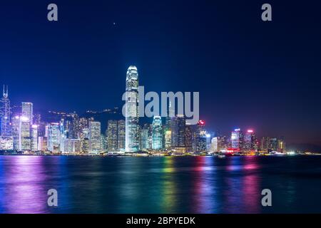 Victoria Harbour, Hongkong 2. Dezember 2013:- Hongkong Stockfoto
