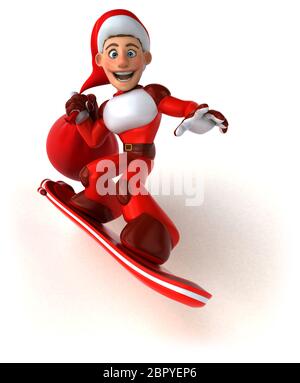 Spaß super Santa Claus - 3D-Darstellung Stockfoto