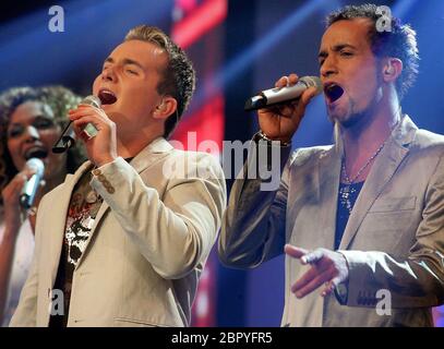 DSDS Finale / Aftershow Party Staffel 4 / 2007 - Martin Stosch und DSDS Gewinner Mark Medlock (rechts) Stockfoto