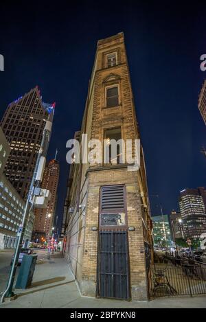 Blick auf die Straße der Innenstadt von Detroit Stockfoto