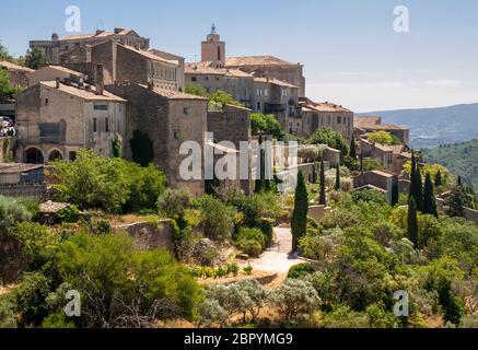 Mittelalterlichen Stadt Gordes. Provence. Frankreich. Stockfoto