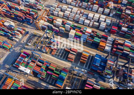 Kwai Tsing, Hongkong, 14. Februar 2019:- von oben auf die Kwai Tsing Container Terminals in Hongkong Stockfoto