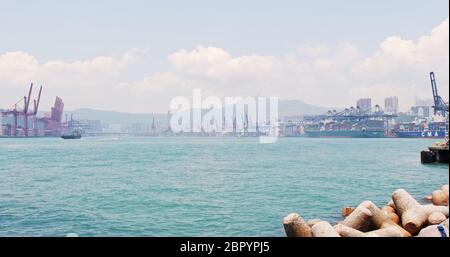 Kwai Tsing, Hongkong, 02. Mai 2018:- Hong Kong Container Terminal Stockfoto