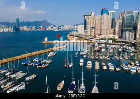 Causeway Bay, Hongkong 22. Februar 2019: Taifun Shelter Stockfoto