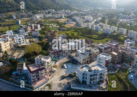 Kam sheung Road, Hongkong 16. Februar 2019: Hong Kong Dorf auf dem Land Stockfoto