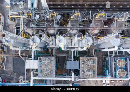 An Kwa Wan, Hongkong, 29. Januar 2019: Gasfabrik in Hongkong Stockfoto