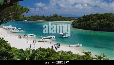 Ishigaki, Japan, 01. Oktober 2018:-Kabira Bay auf der japanischen ishigaki-Insel Stockfoto