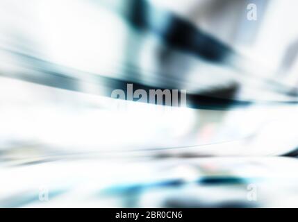 Zimmer Reflexionen Bewegungsunschärfe futuristischen Hintergrund. 3D-Rendering Stockfoto