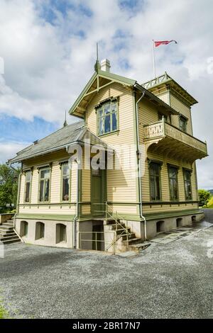 Bergen, Norwegen - Jule, 2016: Troldhaugen, Heimat des berühmten Komponisten Edvard Grieg in Bergen, Norwegen Stockfoto