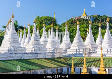 Sandamuni Pagode Stupas in Mandalay, Myanmar. Stockfoto