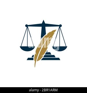 Recht, Recht, Rechtsanwalt Logo Vorlage Illustration Design. Vektor EPS 10. Stockfoto