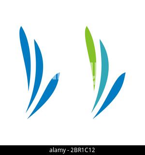 Farbenfrohes Swoosh Logo Template Illustration Design. Vektor EPS 10. Stockfoto