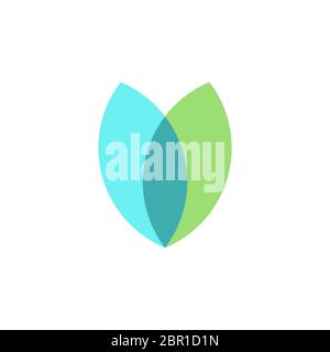 Natur Green Leaf Icon Vektor Logo Vorlage Illustration Design EPS 10. Stockfoto
