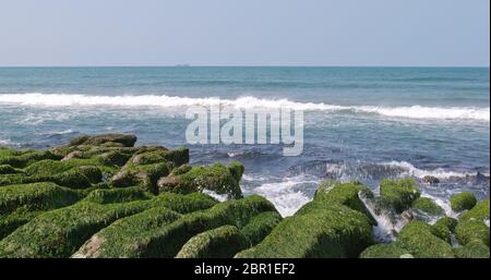 Laomei Green Reef in New Taipei City Stockfoto