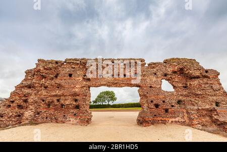 Bleibt der Basilika Wand der Bäder bei Wroxeter, Shropshire, England Stockfoto