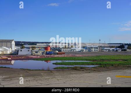 MARSEILLE, FRANKREICH -16 NOV 2019- Blick auf die Airbus-Produktionsstandorte und die Airbus Helicopters-Zentrale am Flughafen Marseille Provence (MRS Stockfoto