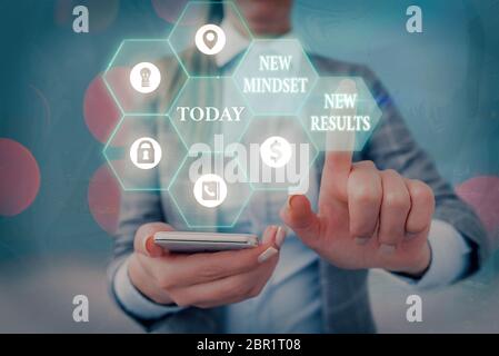 Handschrift text Neue denkrichtung neue Ergebnisse. Konzeptionelle foto Hindernisse sind Möglichkeiten, Leistung zu erreichen Stockfoto