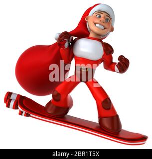 Spaß super Santa Claus - 3D-Darstellung Stockfoto