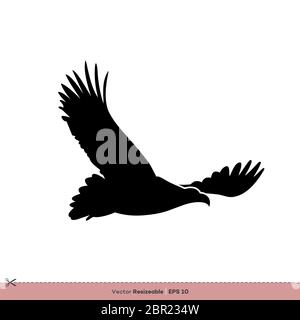 Eagle - Vogel Silhouette Vektor Logo Vorlage Illustration Design Stockfoto