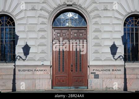 Die Bank von Finnland, Hauptsitz. Snellmaninkatu, Helsinki, Finnland. Die Bank von Finnland ist die nationale Währungsbehörde und Zentralbank von Finnland Stockfoto