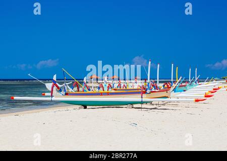 Sanur Beach Szene in Indonesien Stockfoto