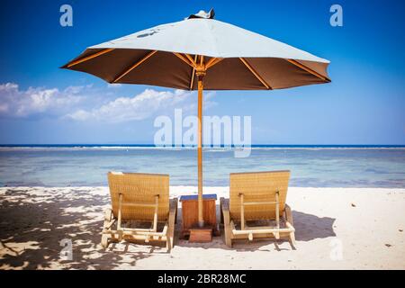 Sanur Beach Szene in Indonesien Stockfoto