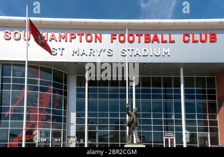 Eintritt zum St Marys Stadium, Heimstadion des Southampton Football Club, St Marys, Southampton, Hampshire, England, Großbritannien Stockfoto