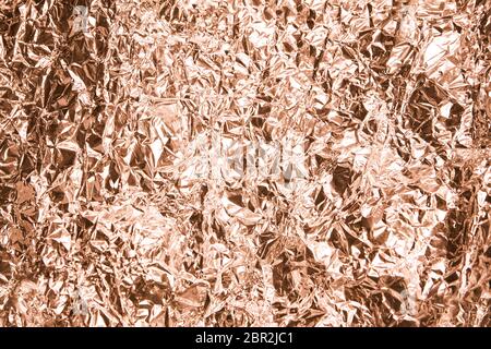 Folie Aluminium zerkleinert Textur. Hintergrund aus Metallmaterial Stockfoto