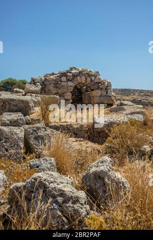 Orakel von Poseidon am Kap Matapan (Kap Tenaro) am südlichsten Punkt des griechischen Festlands Stockfoto