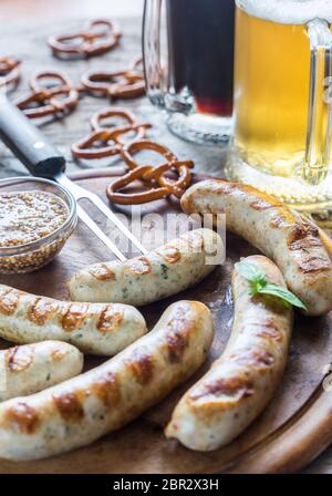 Gegrillte Würstchen Stockfoto