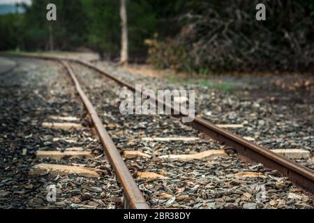 Alte Eisenbahn auf dem Land Stockfoto