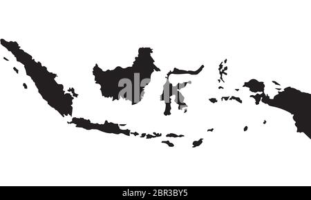 indonesische Karte Hintergrund flache Vektor-Illustration Stock Vektor