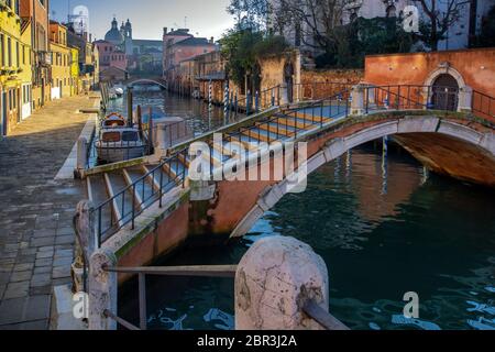 Wintereindrücke der 'Serenissima' Venedig im Dezember Stockfoto