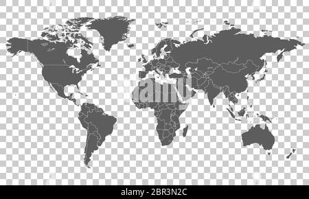 Weltkarte Design Vektor auf transparentem Hintergrund Stock Vektor