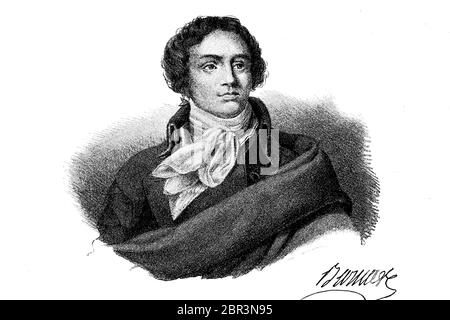 Antoine-Pierre-Joseph-Marie Barnave, 22. Oktober 1761 - 29. November 1793, war ein französischer Politiker während der Französischen Revolution / Antoine-Pierre-Joseph-Marie Barnave, 22. Oktober 1761 - 29. November 1793, war ein französischer Politiker während der Französischen Revolution, historisch, historisch, digital verbesserte Reproduktion eines Originals aus dem 19. Jahrhundert / Digitale Reproduktion einer Originalvorlage aus dem 19. Jahrhundert, Stockfoto