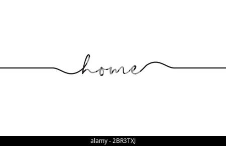Home Wort handgeschriebene Design Vektor Stock Vektor