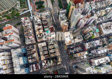 Hung Hom, Hongkong 21. April 2019: Innenstadt von Hongkong Stockfoto