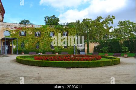 Horta Labyrinth Park in Barcelona Spanien Stockfoto