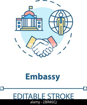 Symbol für Embassy Concept Stock Vektor