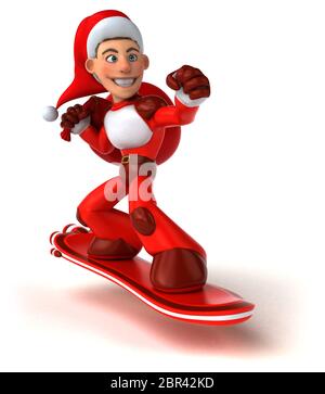 Spaß super Santa Claus - 3D-Darstellung Stockfoto