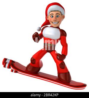 Spaß super Santa Claus - 3D-Darstellung Stockfoto