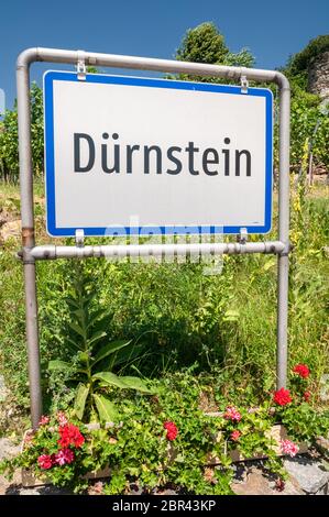 Ansichten und Impressionen der mittelalterlichen Stadt Dünstein in der Wachau Stockfoto