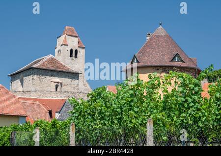 Ansichten und Impressionen der mittelalterlichen Stadt Dünstein in der Wachau Stockfoto